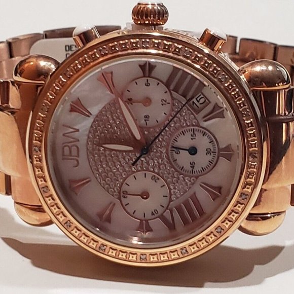 $1490 MSRP- JBW Women\'s Victory Three Sub-Dial Chronograph Diamond Watch main image 9